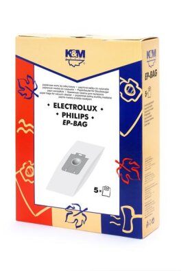 WORKI PAPIEROWE K&M EP-BAG do odkurzacza ELECTROLUX PHILIPS 5szt