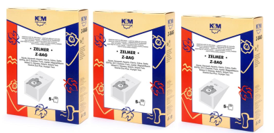 15x Worki papierowe do odkurzaczy ZELMER K&M Z-BAG