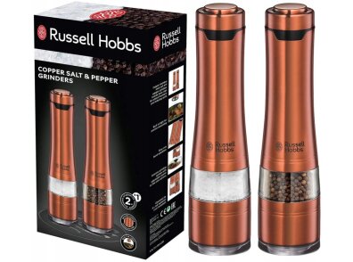 MŁYNEK MŁYNKI SÓL PIEPRZ RUSSELL HOBBS MIEDŹ