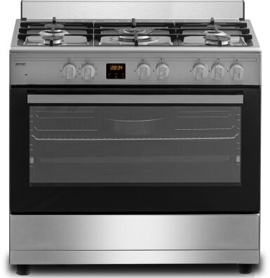 Kuchnia gazowo-elektryczna z termoobiegiem 90cm inox MPM 93-KGM-33