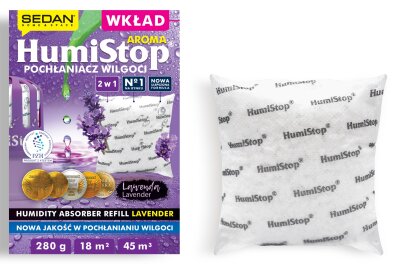 WKŁAD do POCHŁANIACZA WILGOCI HUMISTOP lawenda