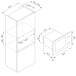 Kuchenka mikrofalowa do zabudowy KMO 203.1 G B 20 L (2)