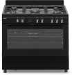 Kuchnia gazowo-elektryczna z termoobiegiem 90cm czarna MPM 93-KGM-32