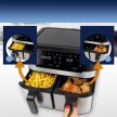 FRYTKOWNICA BEZTŁUSZCZOWA 9L XXL PODWÓJNA AIR FRYER 2400W FRYTOWNICA 2KOSZE (12)