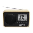 Budzik Radiobudzik z Termometrem  GOTIE USB  Czarny (1)