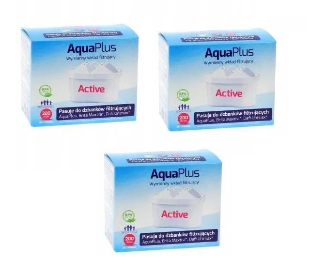 3x FILTR AQUAPHOR Active do dzbanków filtrujących