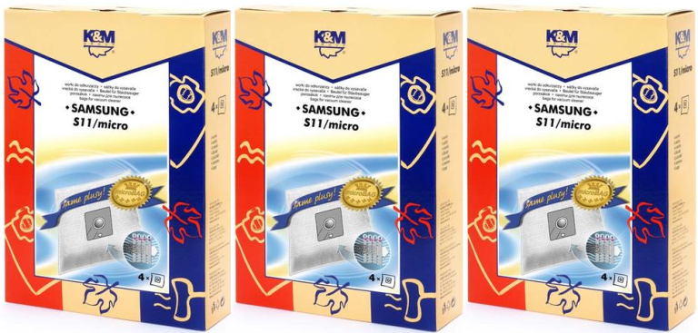 WORKI FLIZELINOWE K&M S11 MICRO DO ODKURZACZA SAMSUNG ELDOM 12SZT