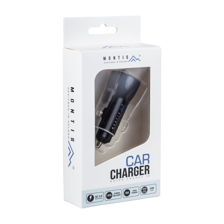 ŁADOWARKA SAMOCHODOWA MONTIS MT010 3.0 QC+USB C PD (4)