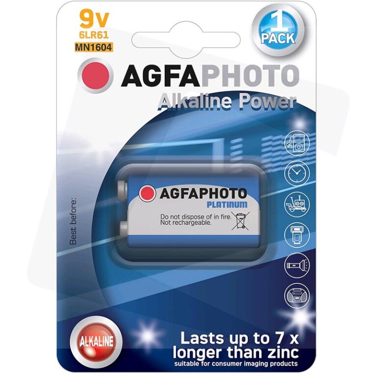 ALKALICZNA BATERIA AGFA 6LR61 9V