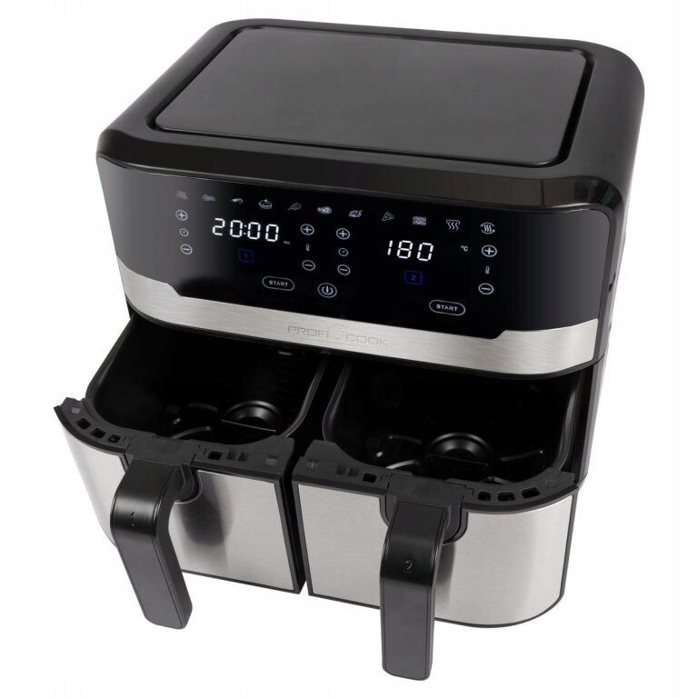 FRYTKOWNICA BEZTŁUSZCZOWA 9L XXL PODWÓJNA AIR FRYER 2400W FRYTOWNICA 2KOSZE (3)