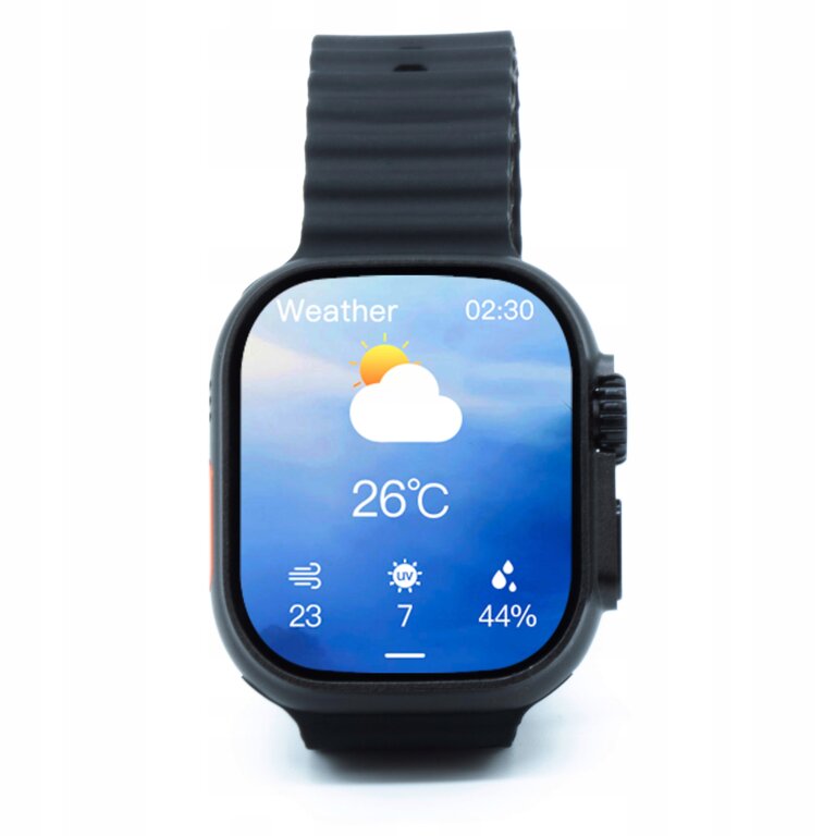 Smartwatch Kiano SOLID czarny IPS bezprzewodowe ładowanie 2 paski