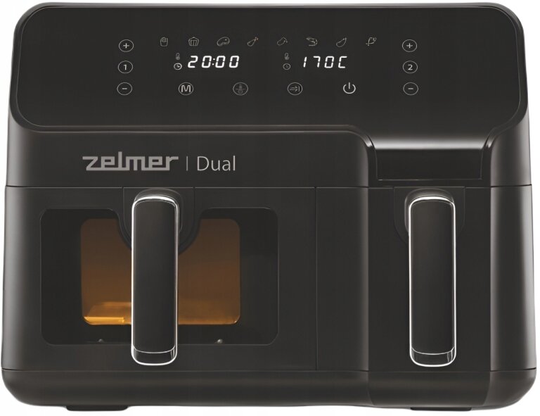 Frytkownica beztłuszczowa Zelmer ZAF9000 2700 W 9 l 2 komory 5,5l + 3,5l (9)