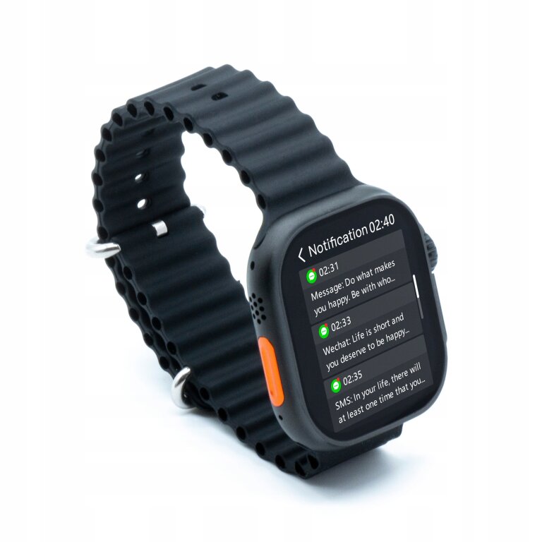 Smartwatch Kiano SOLID czarny IPS bezprzewodowe ładowanie 2 paski (3)