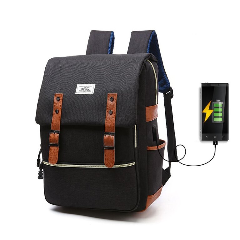 Plecak szkolny MODERI PALERMO black na laptop USB