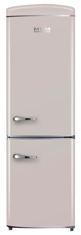 Lodówka z zamrażalnikiem Total No Frost MPM-375-FR-54 RETRO beżowy 195cm