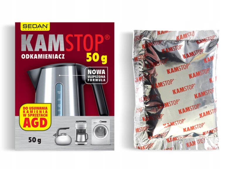 Odkamieniacz saszetka w proszku do urządzeń AGD Sedan Kamstop 50g