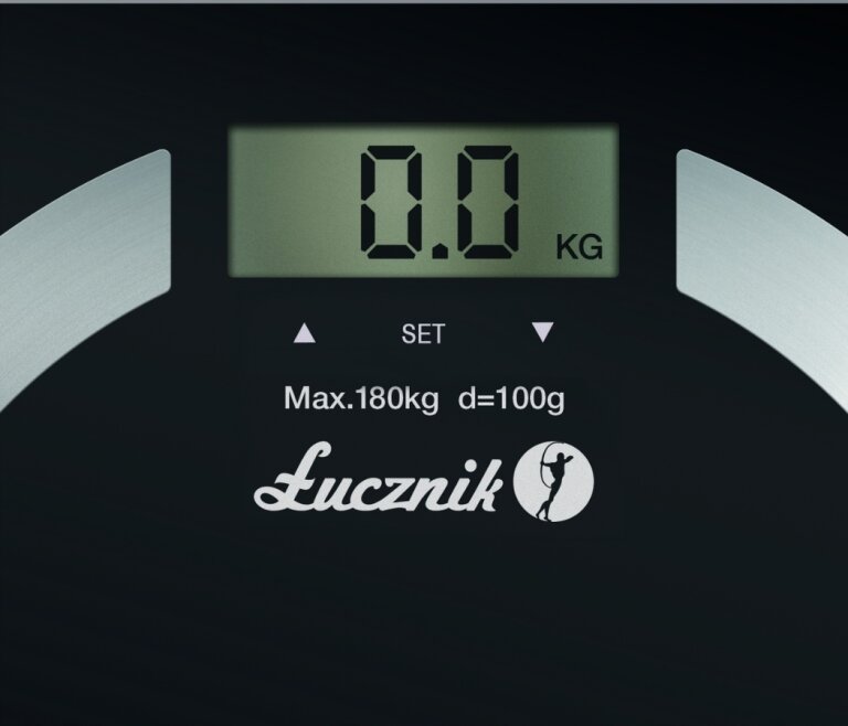 WAGA ŁAZIENKOWA ELEKTRONICZNA ANALITYCZNA POMIAR TŁUSZCZU WODY BMI ŁUCZNIK (8)