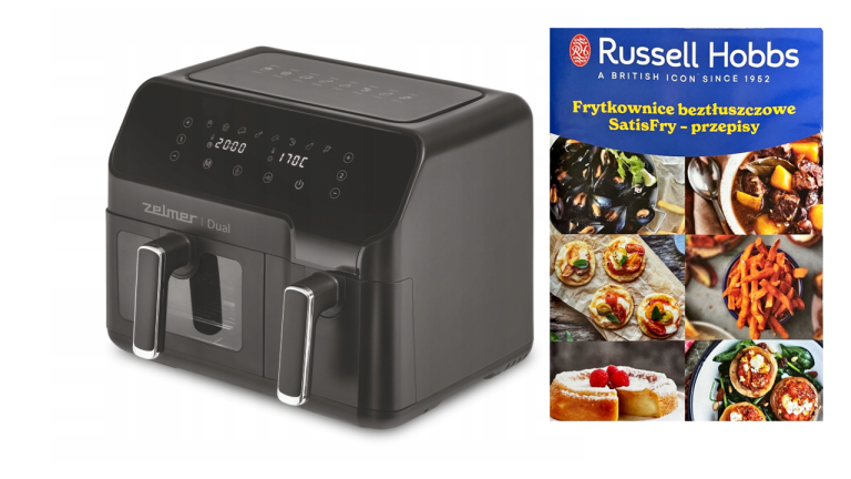 Frytkownica beztłuszczowa Zelmer ZAF9000 2700 W 9 l 2 komory 5,5l + 3,5l